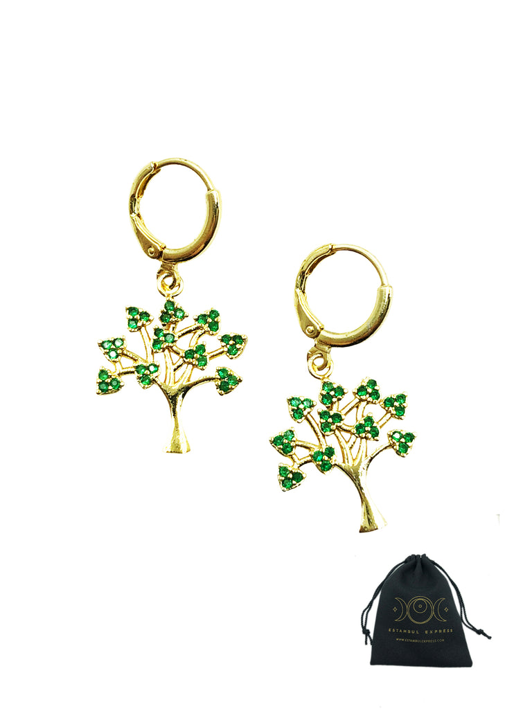 Aretes De Arbol La Vida Con Zirconias Estambul Express