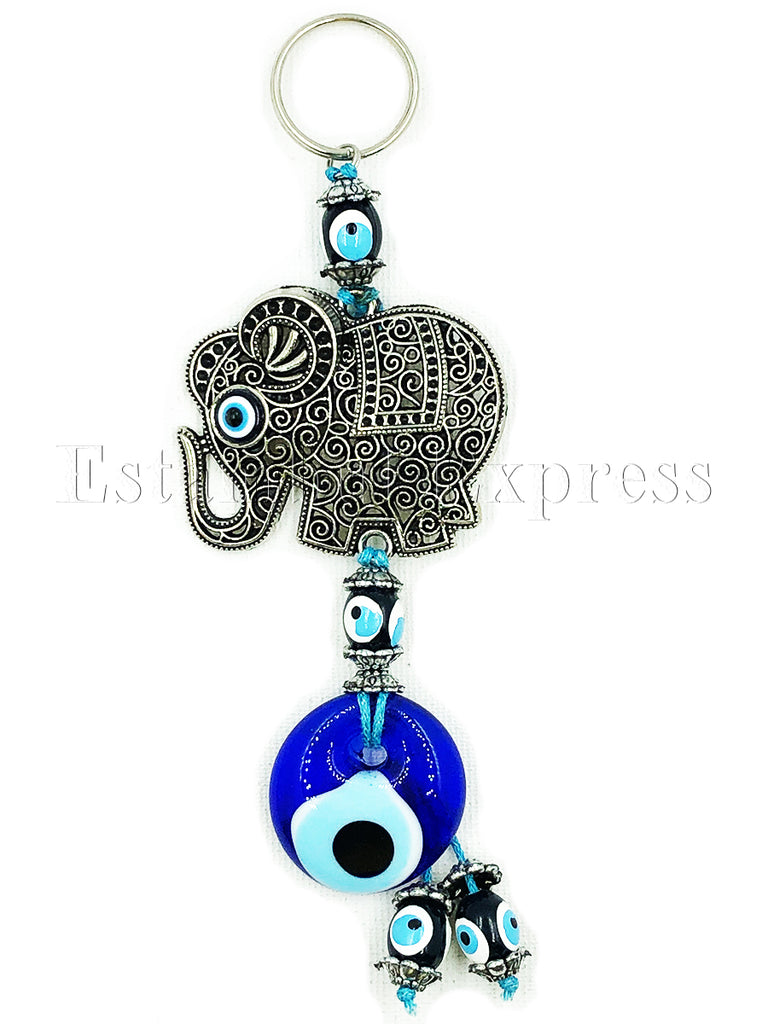 Llavero Elefante Con Vidrio Ojo Turco - Protección y Estilo en un Accesorio Único