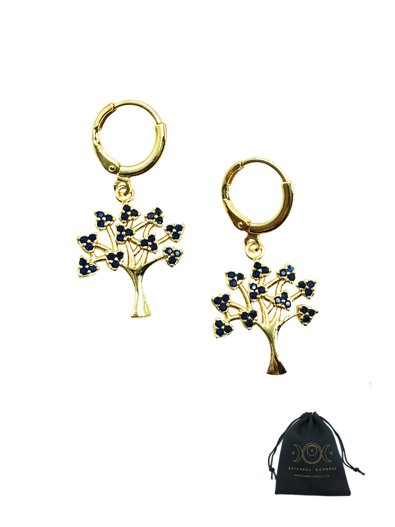 Aretes De Arbol La Vida Con Zirconias Estambul Express