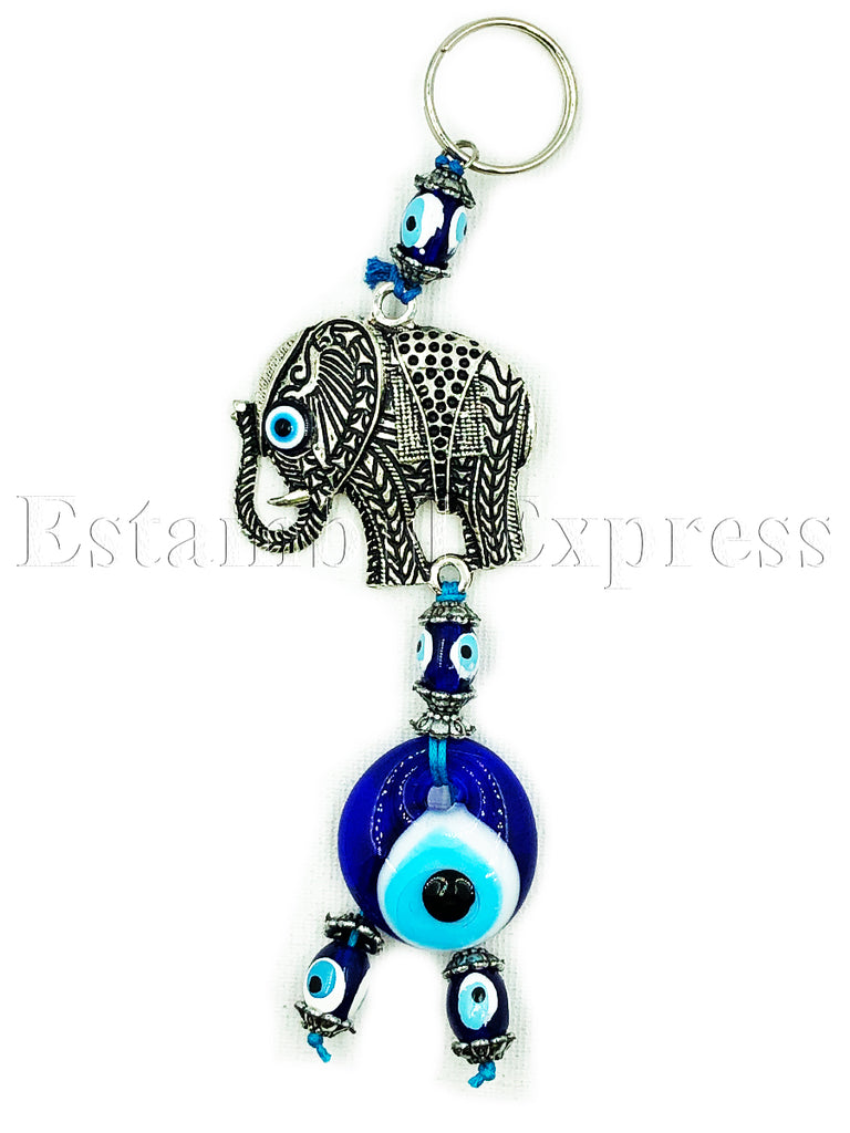 Llavero Elefante Con Vidrio Ojo Turco - Protección y Estilo en un Accesorio Único