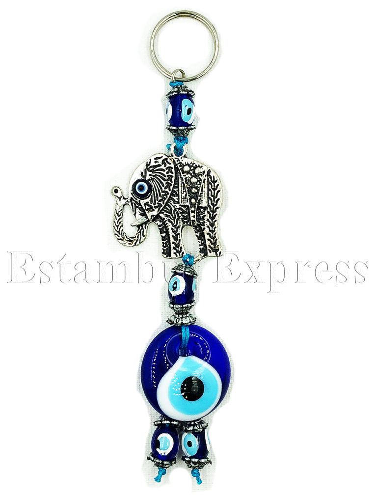 Llavero Elefante Con Vidrio Ojo Turco - Protección y Estilo en un Accesorio Único