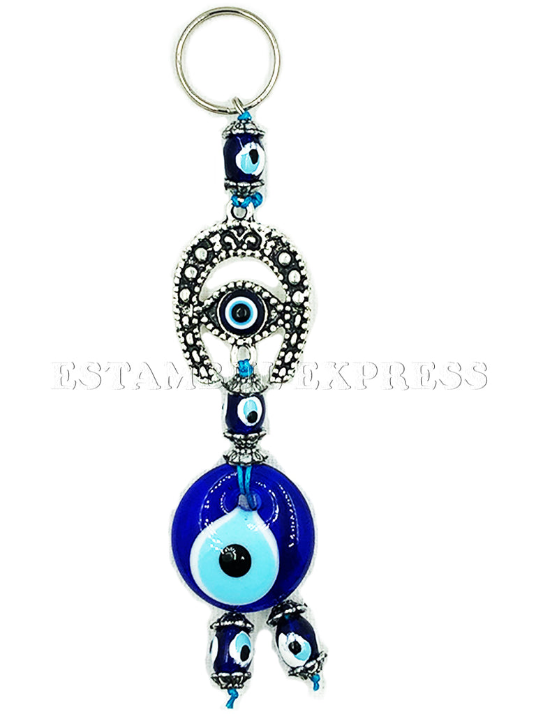 Llavero Herradura Con Vidrio Ojo Turco - Protección y Estilo en un Accesorio Único