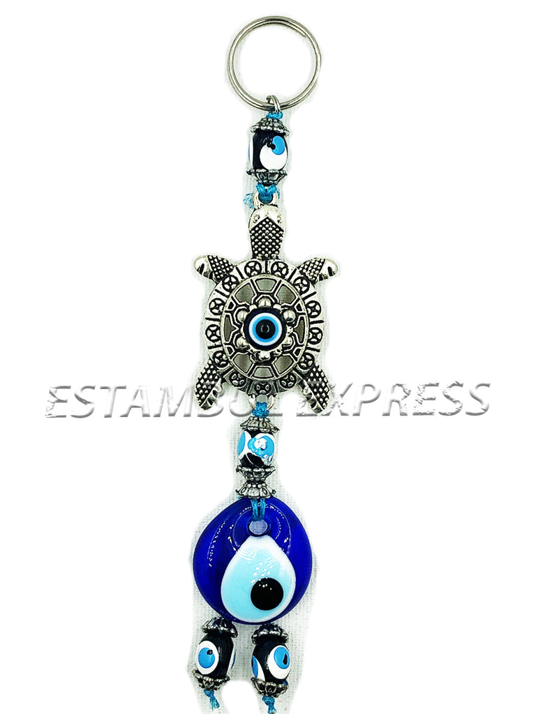 Llavero Tortuga Con Vidrio Ojo Turco - Protección y Estilo en un Accesorio Único