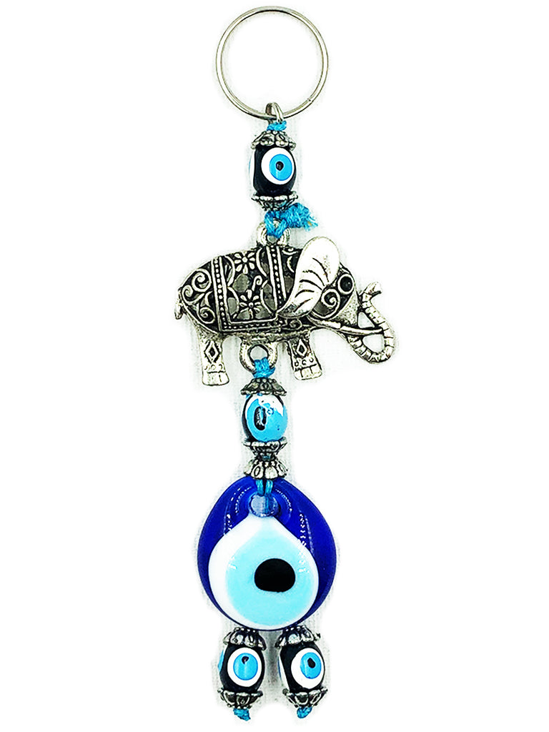 Llavero Elefante Con Vidrio Ojo Turco - Protección y Estilo en un Accesorio Único