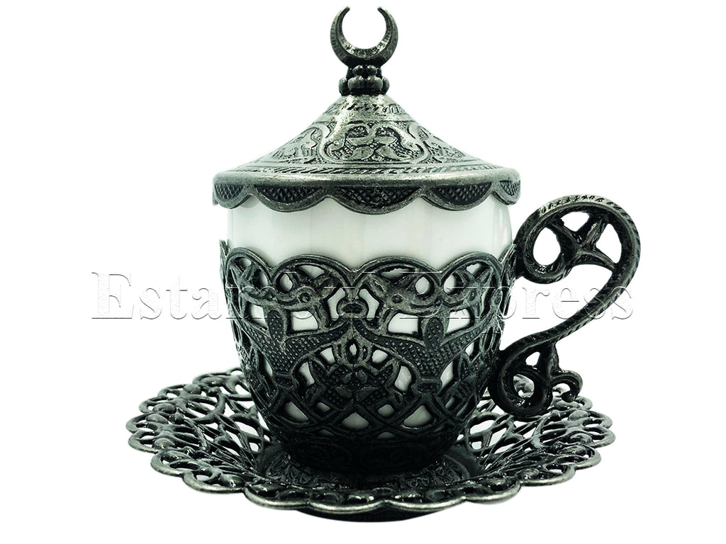 Taza Para Cafe Turco O Espresso Estilo Otomano | Color Gris Oscuro
