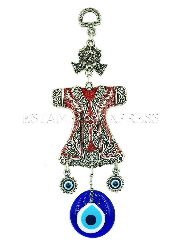 Adorno Para Pared Kaftan Rojo Small Y Con Vidrio Ojo Turco