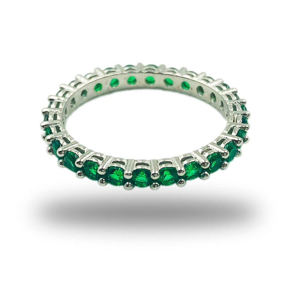 Anillo Churumbela Verde Plata .925