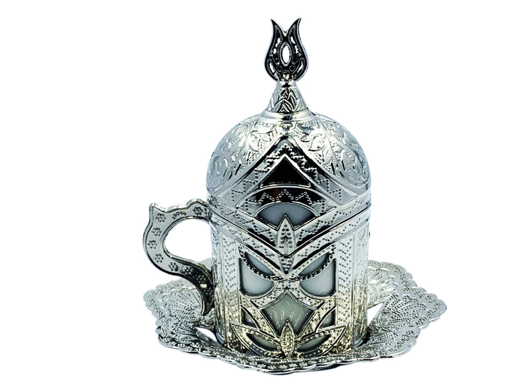 Taza Para Cafe Turco O Espresso Estilo Otomano | Color Plateado